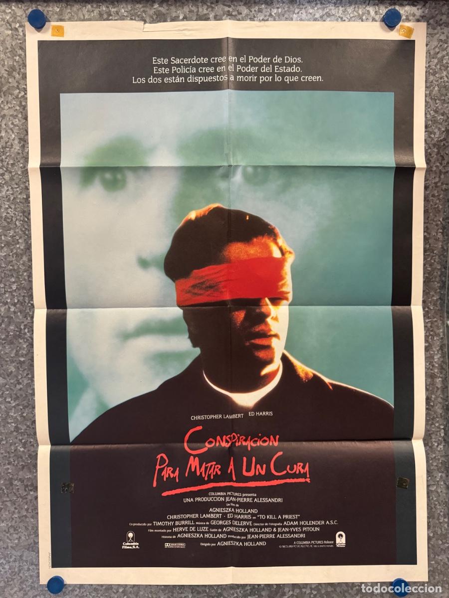 Cine: Conspiraci&oacute;n para matar a un cura, Christopher Lambert , Ed Harris, A&ntilde;o 1988, POSTER ORIGINAL