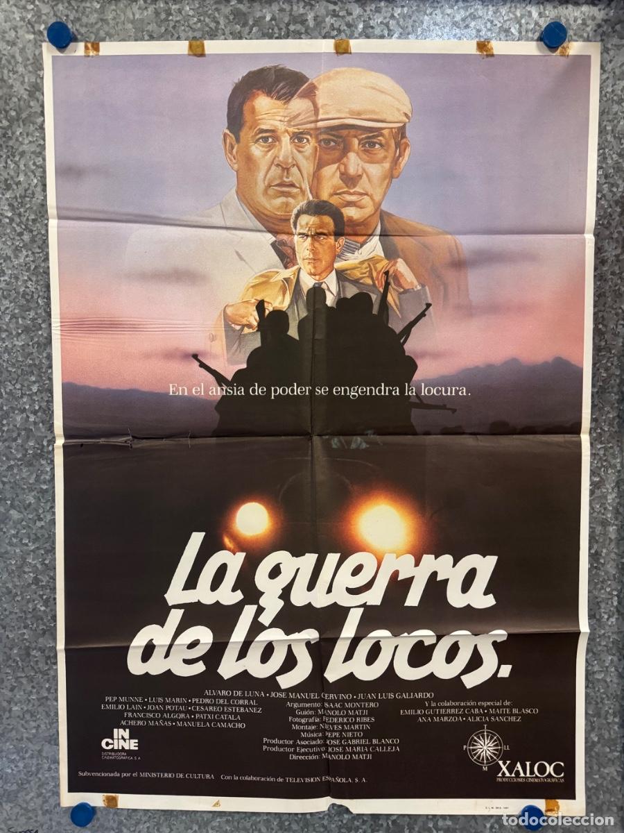 Cine: La guerra de los locos, Alvaro de Luna , Jose Manuel Cervino, A&ntilde;o 1987, POSTER ORIGINAL