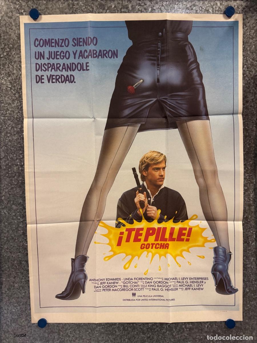 Cine: Te pille, Anthony Edwards , Linda Florentino, A&ntilde;o 1985, POSTER ORIGINAL