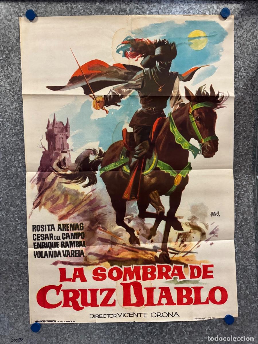 Cine: La sombra de cruz diablo, Rosita Arenas , Cesar del Campo, A&ntilde;o 1961, POSTER ORIGINAL
