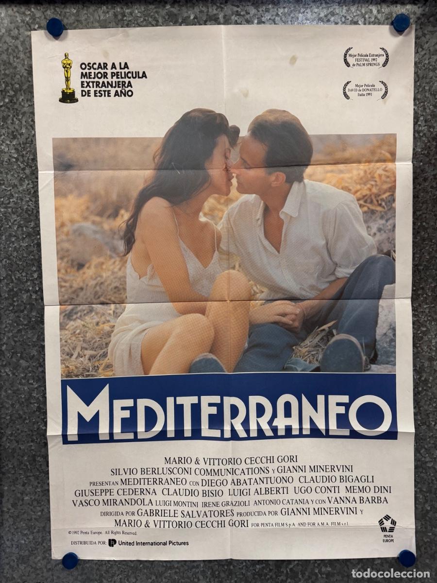 Cine: Mediterraneo, Diego Abatantuono , Claudio Bigagli, A&ntilde;o 1992, POSTER ORIGINAL