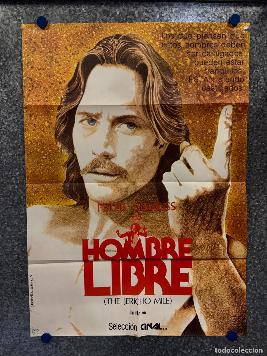 Cine: Hombre libre, Peter Strauss, A&ntilde;o 1980, POSTER ORIGINAL