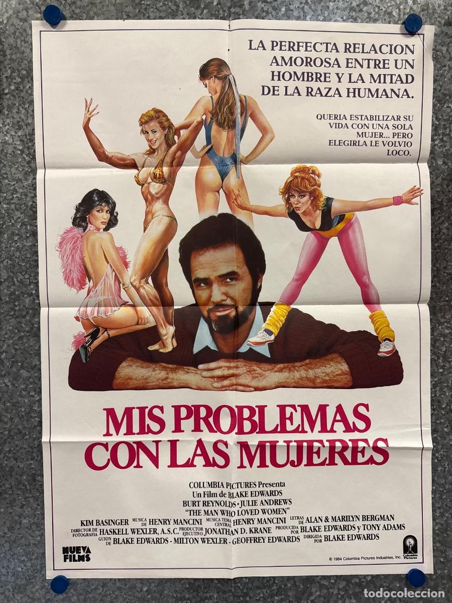 Cine: Mis problemas con las mujeres, Burt Reynolds, Julie Andrews, A&ntilde;o 1984, POSTER ORIGINAL