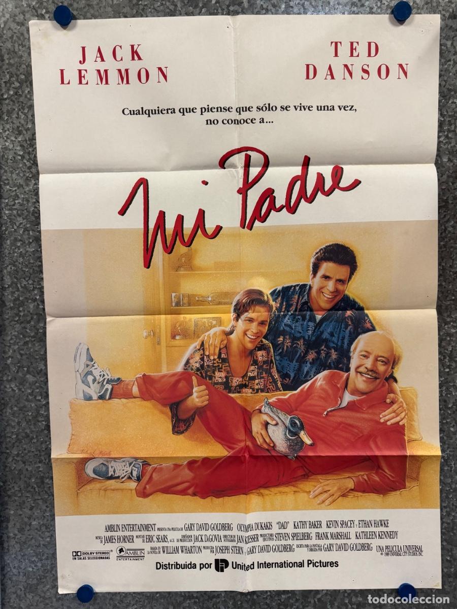 Cine: Mi padre , Jack Lemmon, Ted Danson, A&ntilde;o 1989, POSTER ORIGINAL
