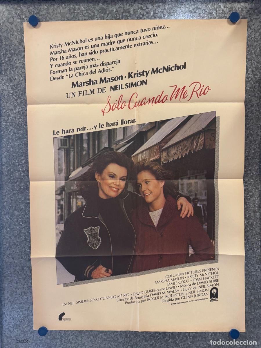 Cine: Solo cuando me rio, Marsha Mason, Kristy McNichol, A&ntilde;o 1981, POSTER ORIGINAL