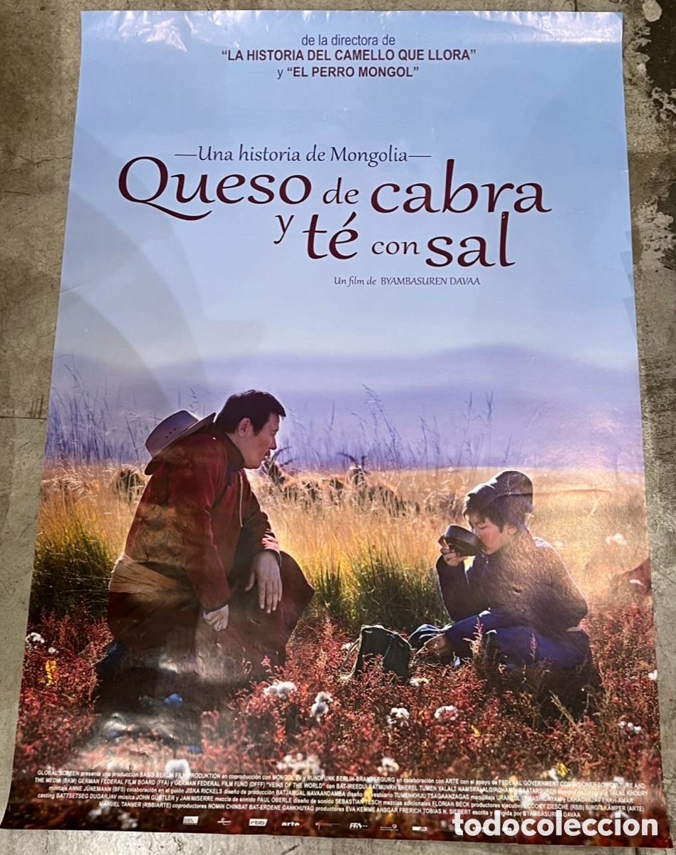 Cine: Cartel de Pelicula. &ldquo;Queso de cabra y t&eacute; con sal&rdquo;. Byambasuren Davaa. 2020.
