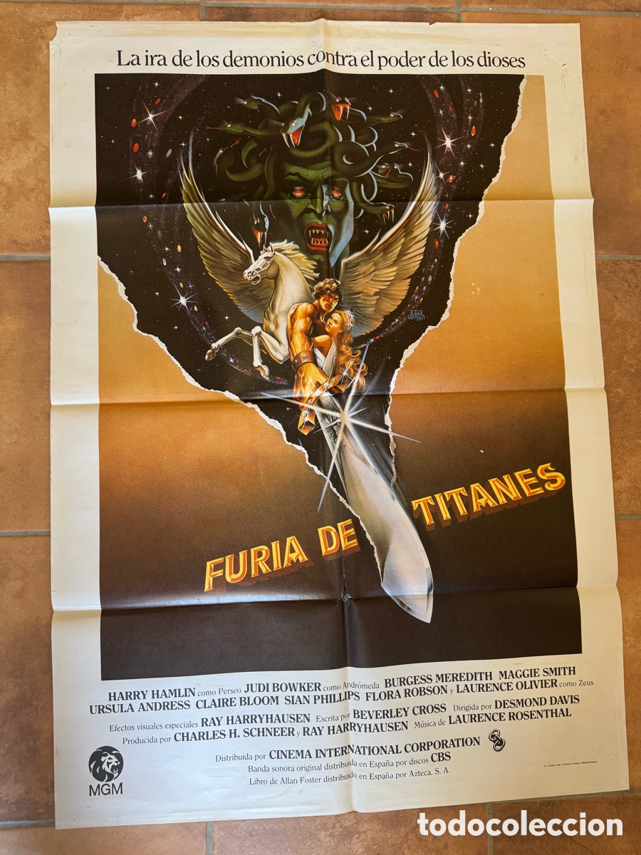 Cine: FURIA DE TITANES POSTER ORIGINAL