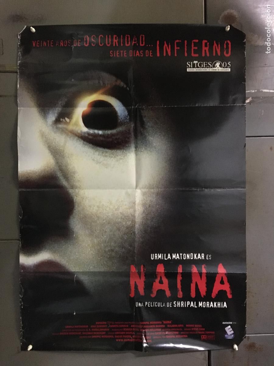 Kino: AFF83 NAINA SHRIPAL MORAKHIA CINE HINDU HORROR POSTER ORIGINAL 70X100 ESTRENO h0