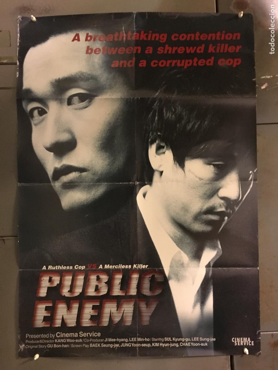 Cinema: AFF87 PUBLIC ENEMY KANG WOO-SUK CINE COREANO POSTER ORIGINAL ESTRENO 70X100 H1