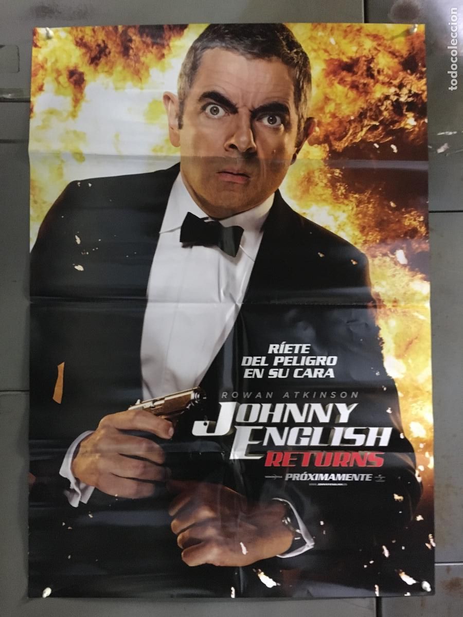 Cine: AFF91 JOHNNY ENGLISH ROWAN ATKINSON POSTER ORIGINAL ESTRENO 70X100 H2