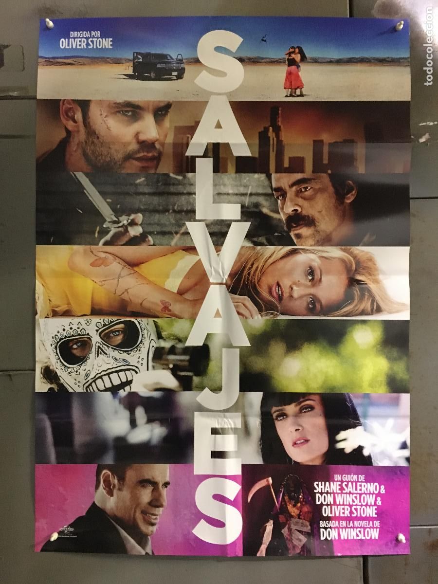 Cinema: AFF95 SALVAJES JOHN TRAVOLTA OLIVER STONE POSTER ORIGINAL 70X100 ESTRENO h4