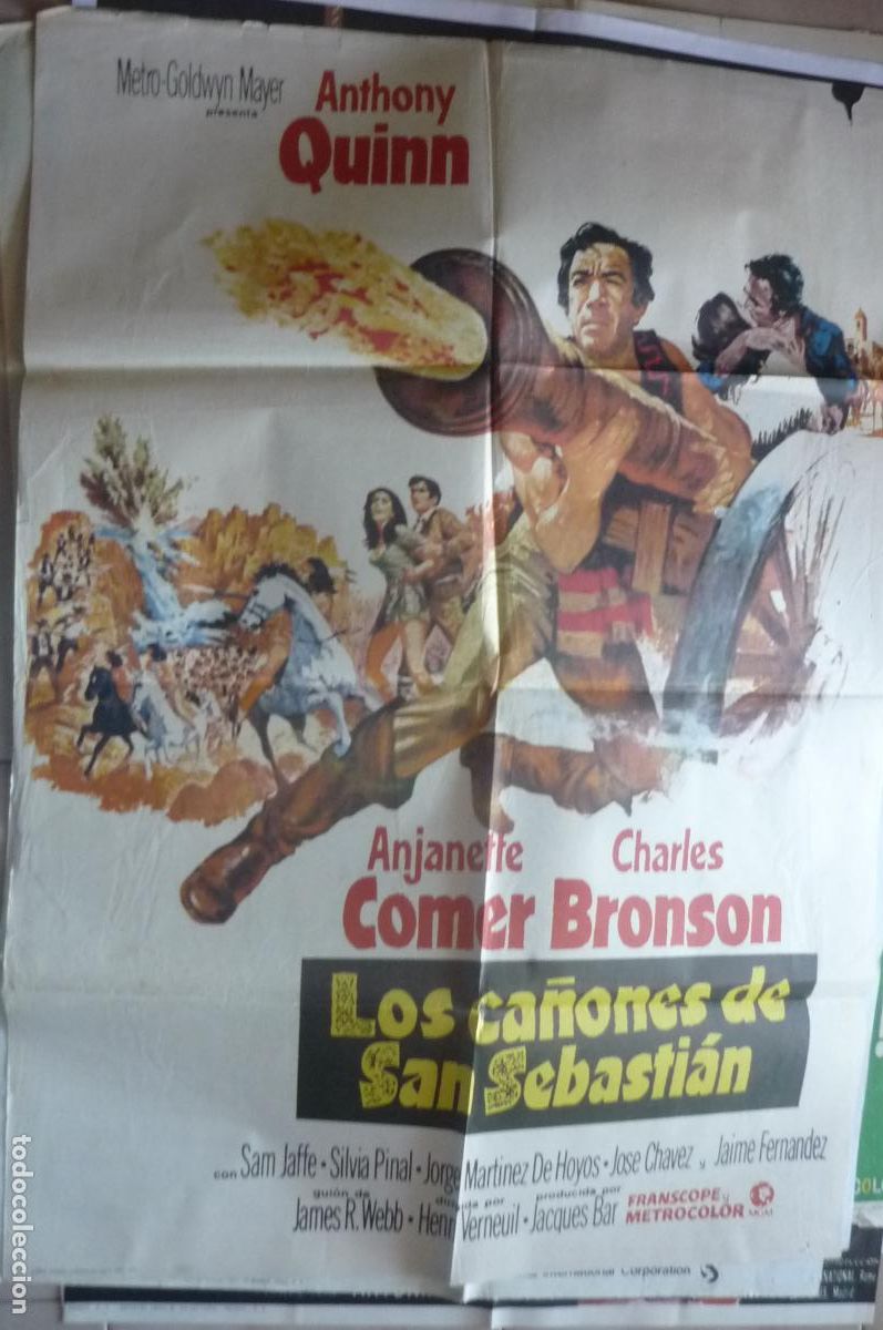 Cine: cartel cine 1 x 7o los ca&ntilde;ones de s. sebastian anthony quinn