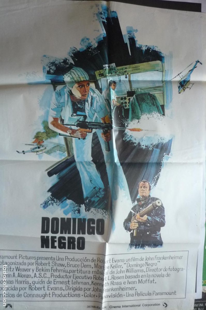 Cine: cartel cine 1 x 7o domingo negro robert shaw
