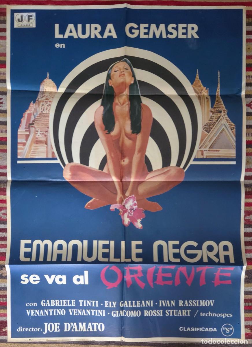 Cinema: Cartel original Emanuelle Negra se va al Oriente (1978) Laura Gemser Joe D&rsquo;Amato