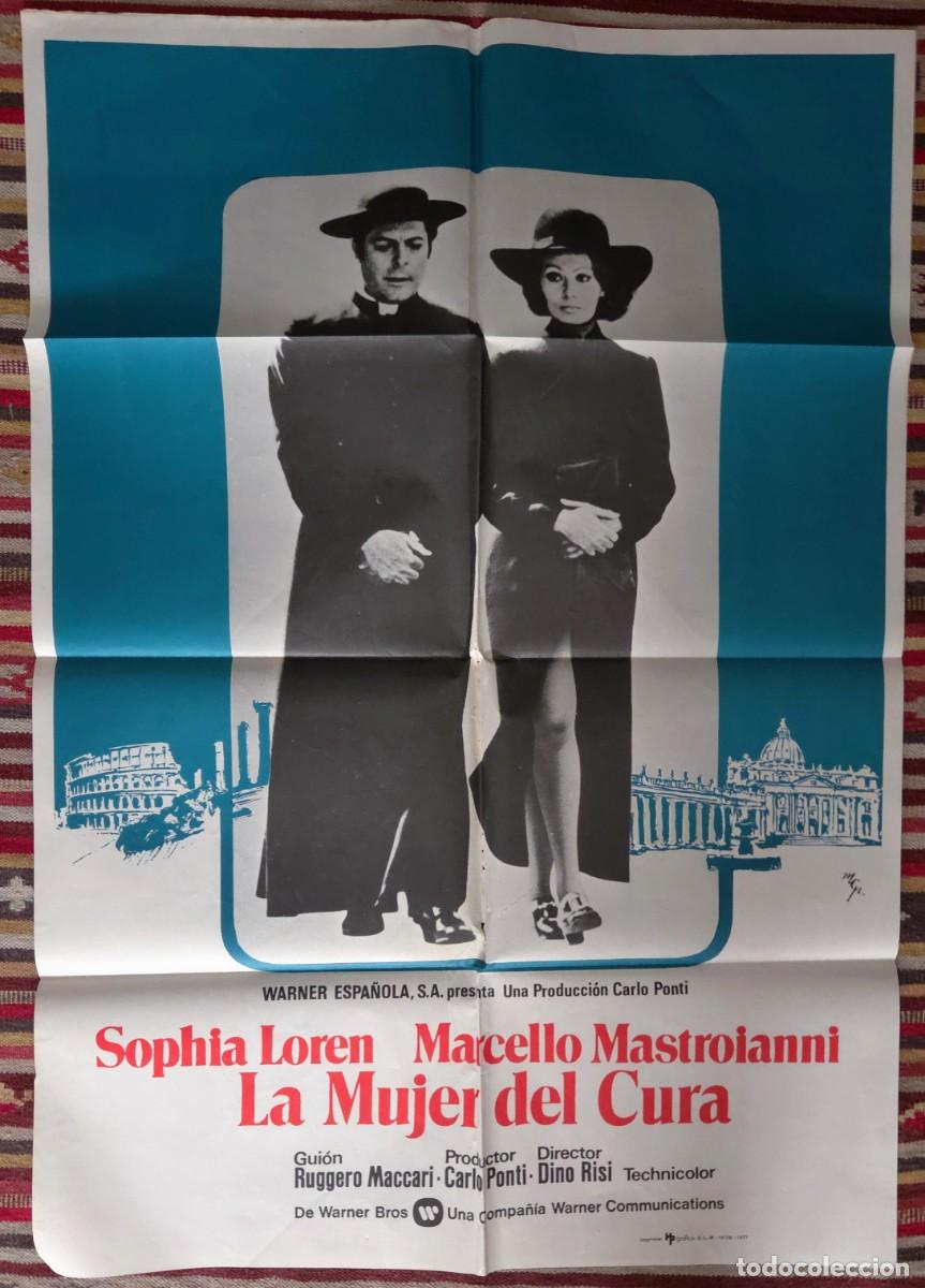 Cinema: La Mujer del Cura (1977) Sophia Loren Marcello Mastroianni Cartel Cine Original