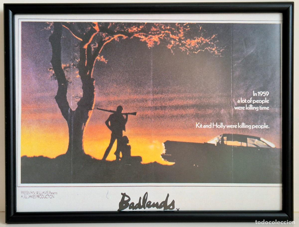 Cine: Cartel norteamericano enmarcado de la pel&iacute;cula &rdquo;Malas tierras&rdquo; (Badlands) de Terrence Malick (1973)