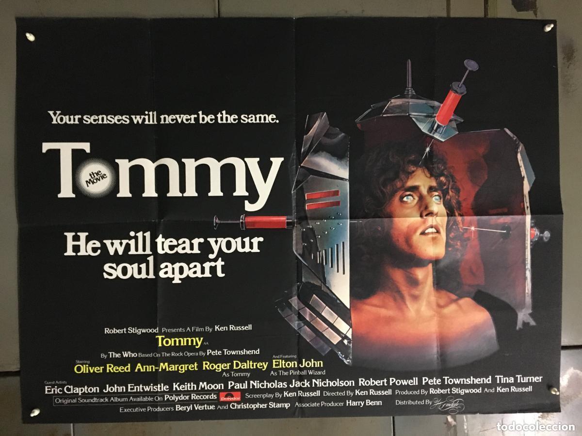 Cine: PJE 0444 TOMMY ROGER DALTREY THE WHO KEN RUSSELL POSTER ORIGINAL 76X102 BRITISH QUAD