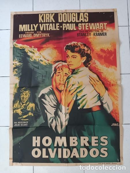 Cine: SMP 2358 HOMBRES OLVIDADOS KIRK DOUGLAS MILLY VITALE JANO POSTER 70X100 ESTRENO LITOGRAFIA