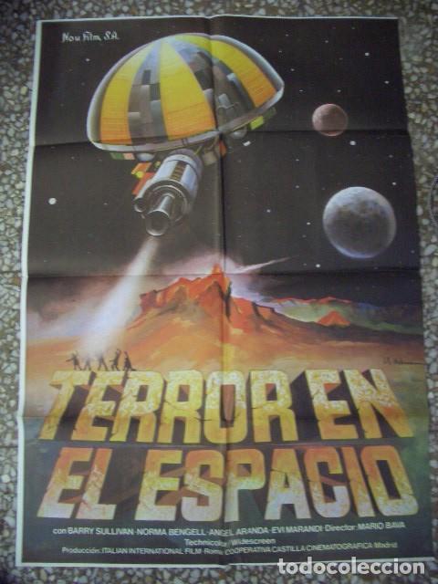 Cine: POSTER ORIGINAL DE CINE 70X100CM TERROR EN EL ESPACIO - BARRY SULLIVAN - NORMA BENGELL - DIRECTOR MA