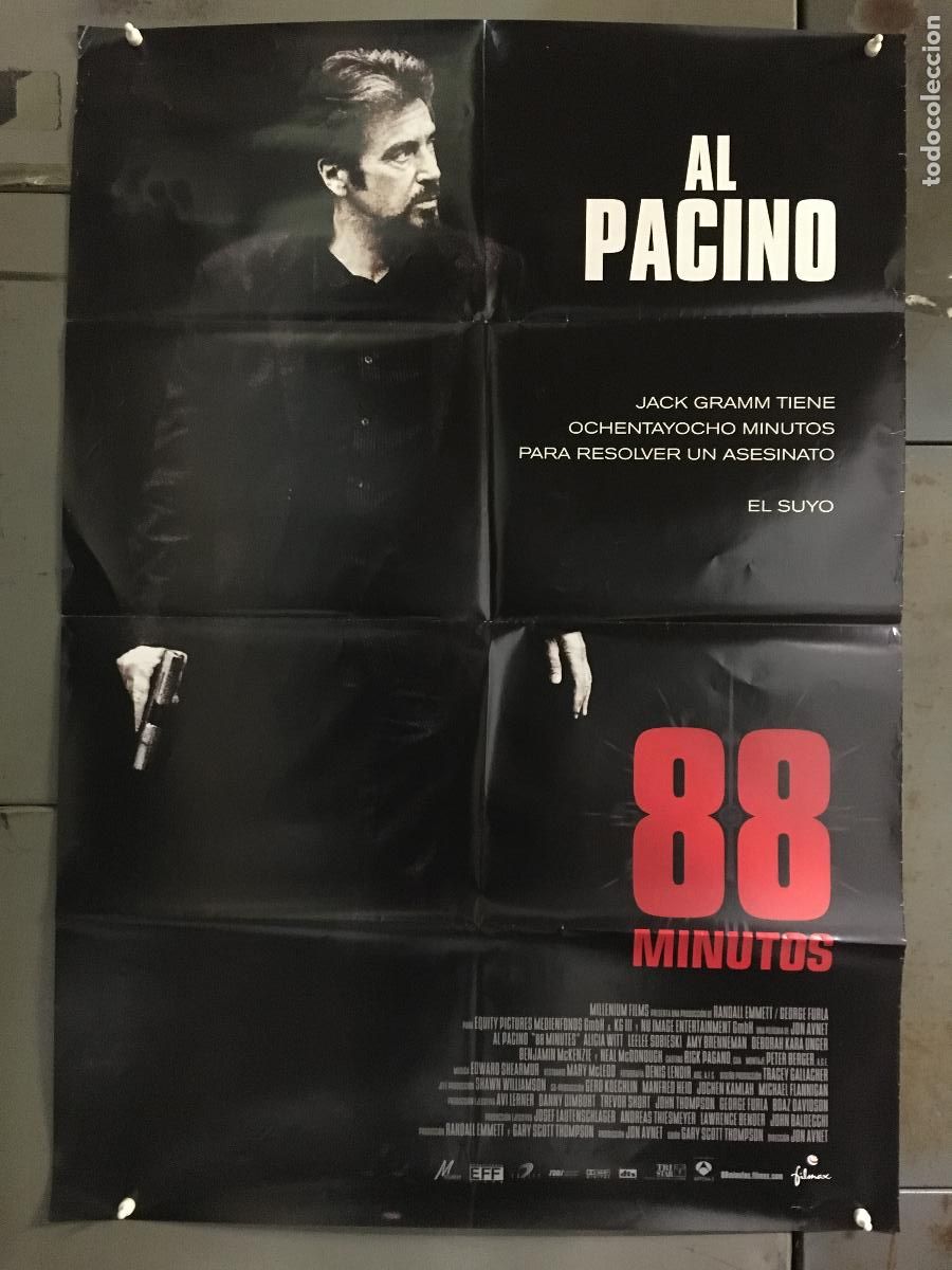 Kino: AFF97 88 MINUTOS AL PACINO ALICIA WITT POSTER ORIGINAL ESTRENO 70X100 h0
