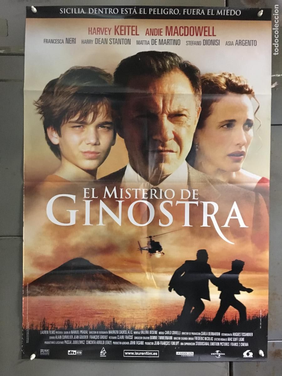 Kino: AFF99 EL MISTERIO DE GINOSTRA HARVEY KEITEL ANDIE MACDOWELL POSTER ORIGINAL ESTRENO 70X100 h3