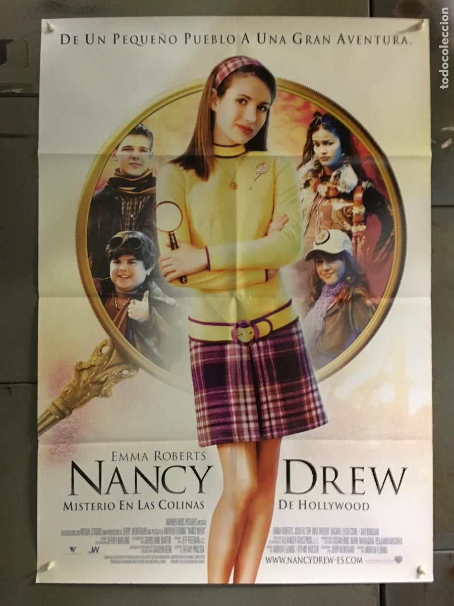 Kino: AFG00 NANCY DREW MISTERIO EN LAS COLINAS DE HOLLYWOOD EMMA ROBERTS POSTER ORIGINAL ESTRENO 70X100 h3