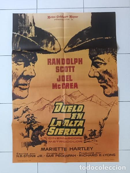 Cine: SMP 2362 DUELO EN LA ALTA SIERRA SAM PECKINPAH RANDOLPH SCOTT JOEL MCCREA POSTER ORIG ESTRENO 70X100
