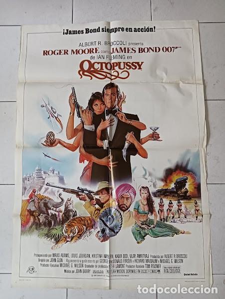 Cine: VKD 2290 OCTOPUSSY JAMES BOND 007 ROGER MOORE POSTER ORIGINAL 70X100 ESTRENO