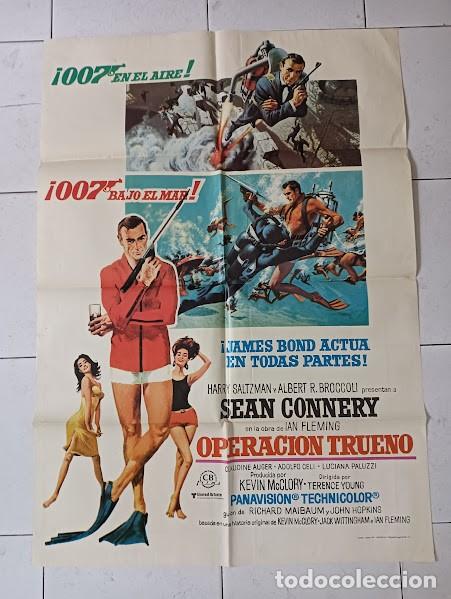 Cine: VKD 2226 OPERACION TRUENO THUNDERBALL JAMES BOND 007 SEAN CONNERY POSTER ORIGINAL 70X100 R-78