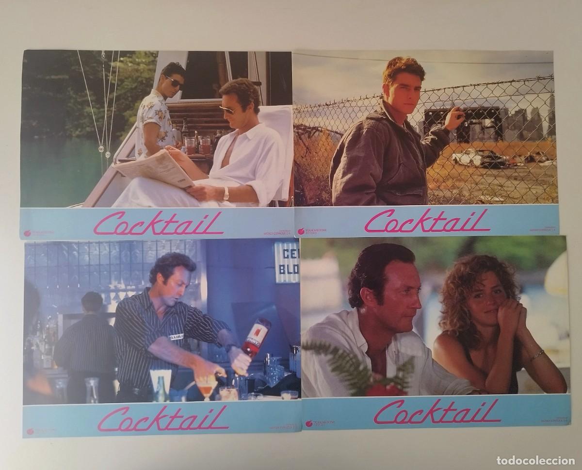 Cine: Cocktail (1988) - Tom Cruise - 4 grandes Fotos / Fotocromos originales - Elisabeth Shue