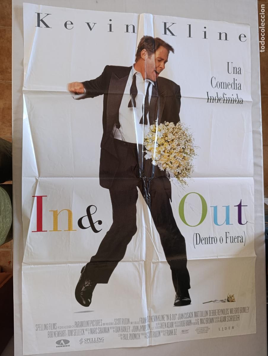 Cine: POSTER ORIGINAL IN & OUT - KEVIN KLINE - 97 X 69 CM (387)