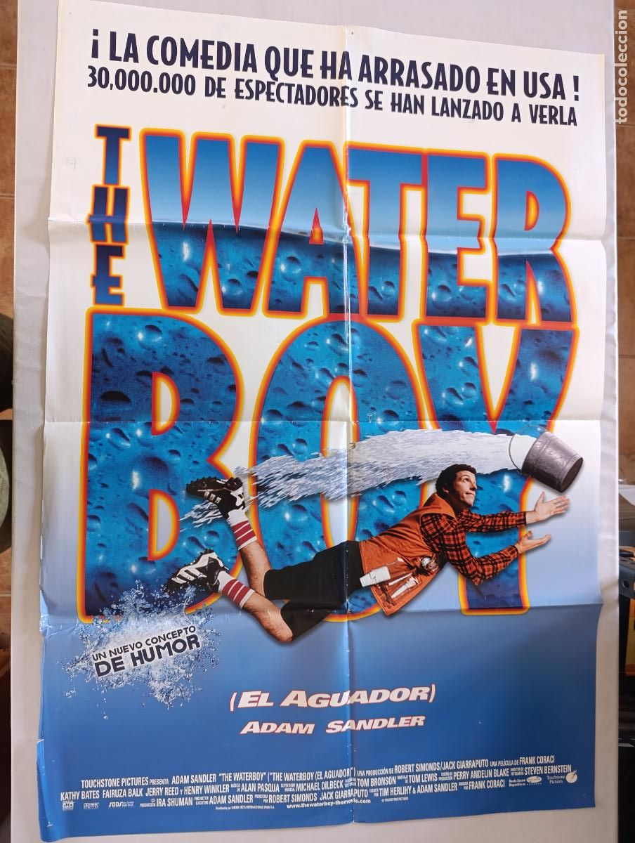 Cine: POSTER ORIGINAL THE WATER BOY (EL AGUADOR) - 98 X 68 CM - ADAM SANDLER (387)