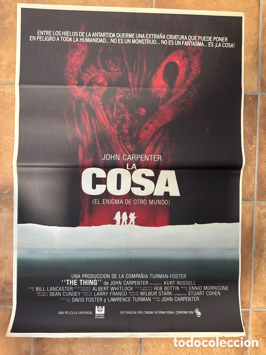 Cine: LA COSA JOHN CARPENTER KURT RUSSELL POSTER ORIGINAL 70X100 ESTRENO