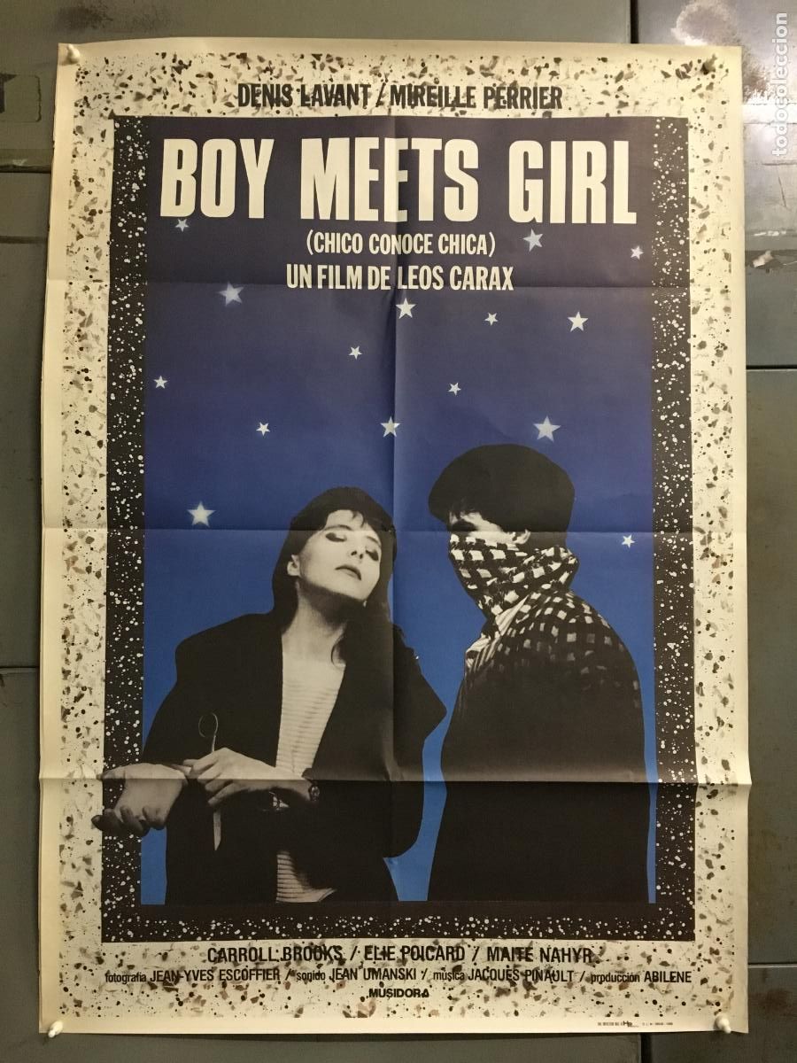 Cine: AEZ43 CHICO CONOCE CHICA LEOS CARAX POSTER ORIGINAL 70X100 ESTRENO h0