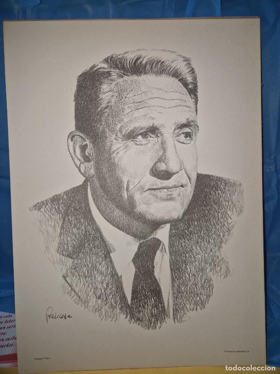 Cine: Spencer Tracy , Estrellas de Cine Dibujos de Francesc Parramon 37x26 cm