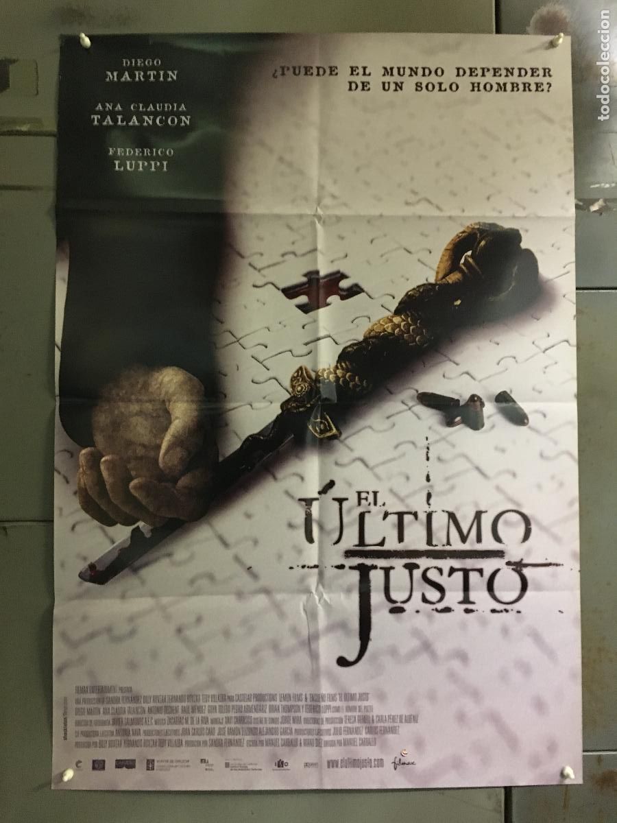 Cine: AFG10 EL ULTIMO JUSTO DIEGO MARTIN FEDERICO LUPPI POSTER ORIGINAL 70X100 ESTRENO h0