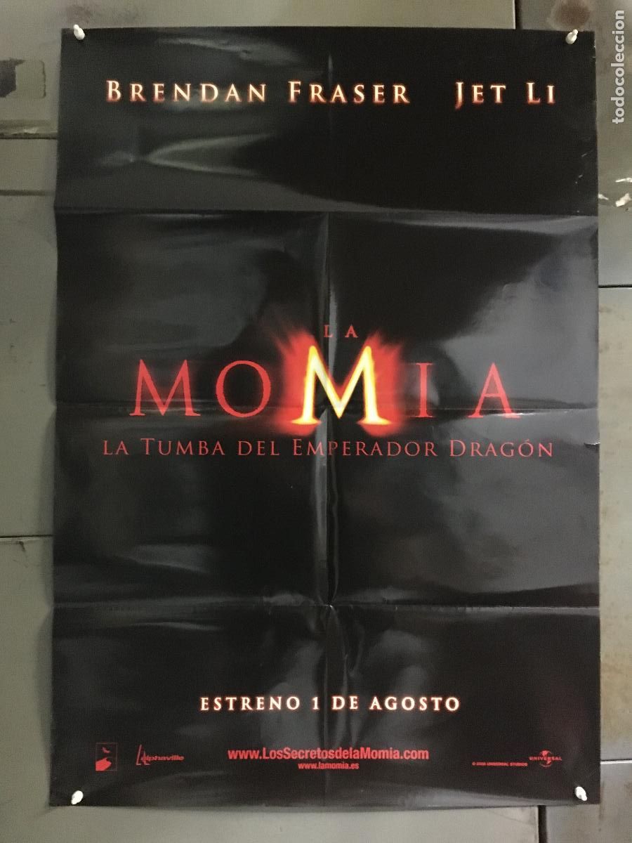 Kino: AFG17 LA MOMIA LA TUMBA DEL EMPERADOR DRAGON BRENDAN FRASER POSTER ORIG 70X100 AVANCE TEASER ESTR h0