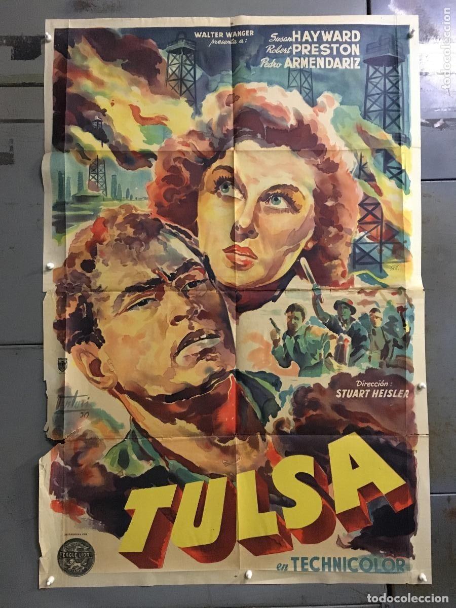 Cine: PJE 0458 TULSA SUSAN HAYWARD ROBERT PRESTON VENTURI POSTER ORIGINAL ARGENTINO 75X110 LITOGRAFIA