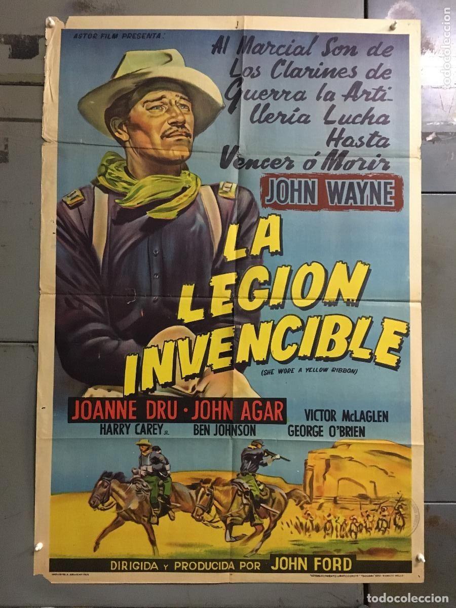 Cine: PJE 0465 LA LEGION INVENCIBLE JOHN WAYNE JOHN FORD POSTER ORIGINAL ARGENTINO 75X110 LITOGRAFIA
