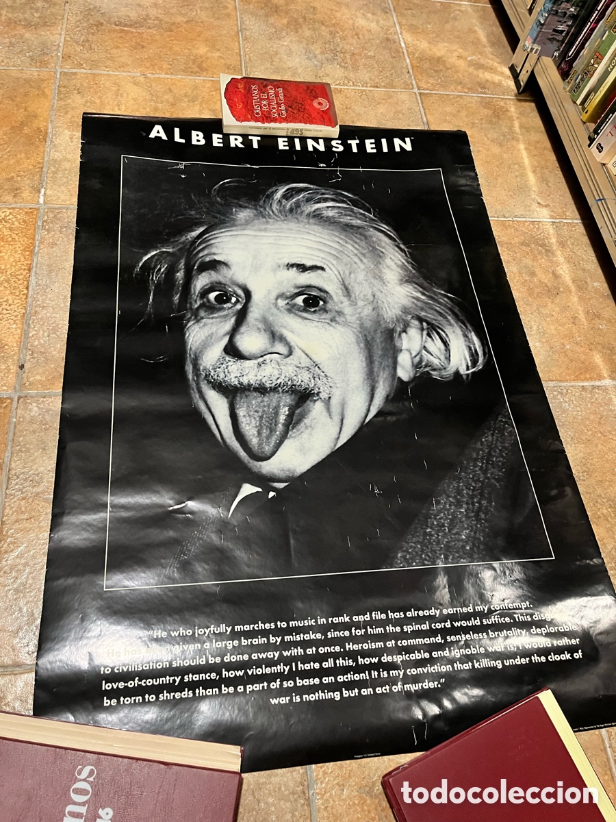 Cine: P&oacute;ster antiguo 89x59 cm Albert Einstein