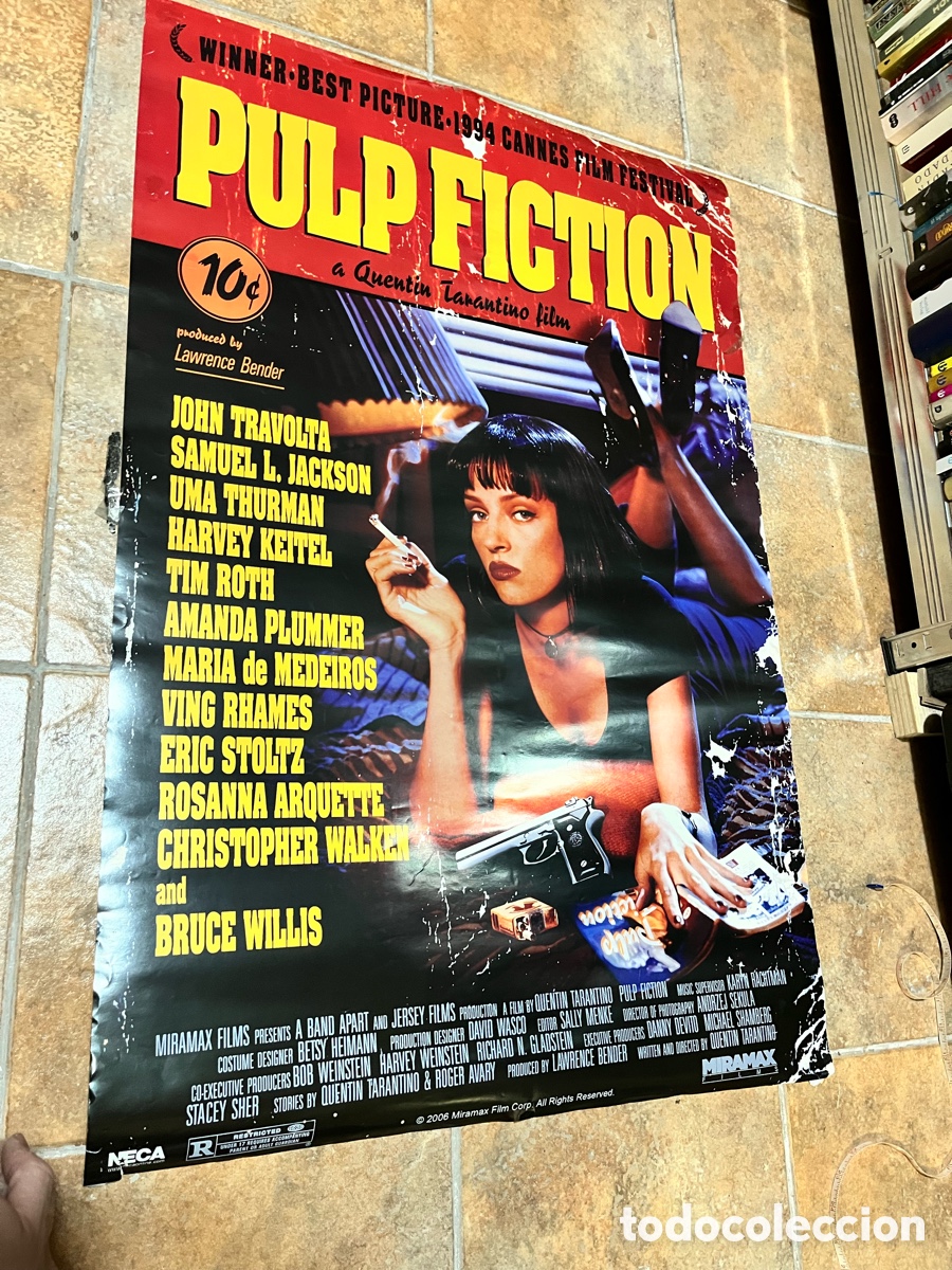 Cine: P&oacute;ster antiguo 89x59 cm pulp fiction