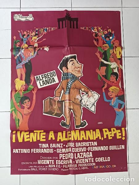 Cine: VKD 2233 VENTE A ALEMANIA PEPE ALFREDO LANDA JANO POSTER ORIGINAL 70X100 ESTRENO