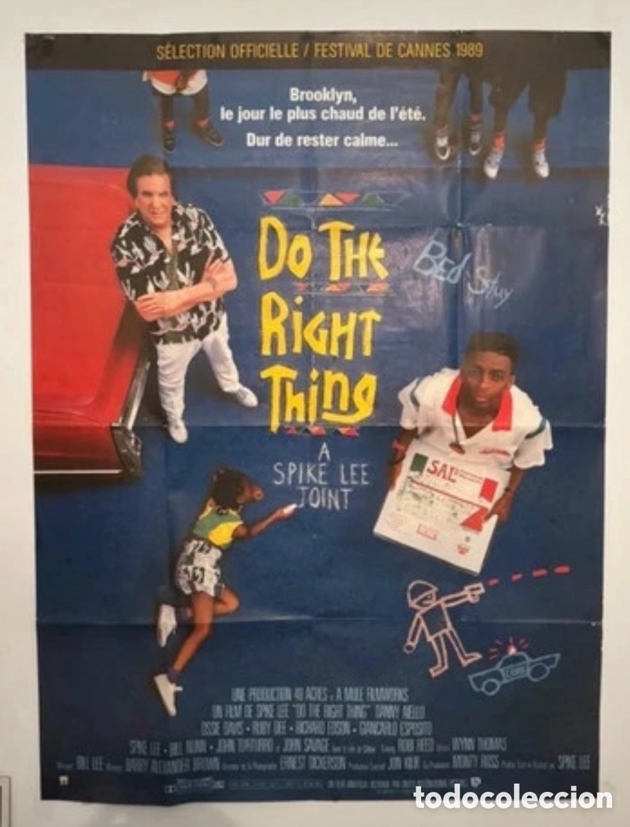 Cine: Cartel original del festival de Cannes 1989 &ldquo;Do The Right Thing&rdquo; del director Spike Lee