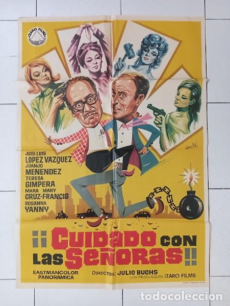 Cinema: VKD 2236 CUIDADO CON LAS SE&Ntilde;ORAS VESPA J.L. LOPEZ VAZQUEZ JUANJO MENENDEZ POSTER ORIG 70X100 ESTRENO