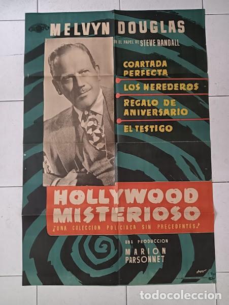 Cinema: SMP 2373 HOLLYWOOD MISTERIOSO MELVYN DOUGLAS ANRO POSTER ORIGINAL 70X100 ESTRENO A