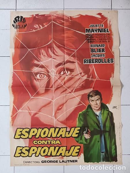 Cinema: SMP 2375 ESPIONAJE CONTRA ESPIONAJE BERNARD BLIER MAYNIEL POSTER ORIGINAL 70X100 ESTRENO B