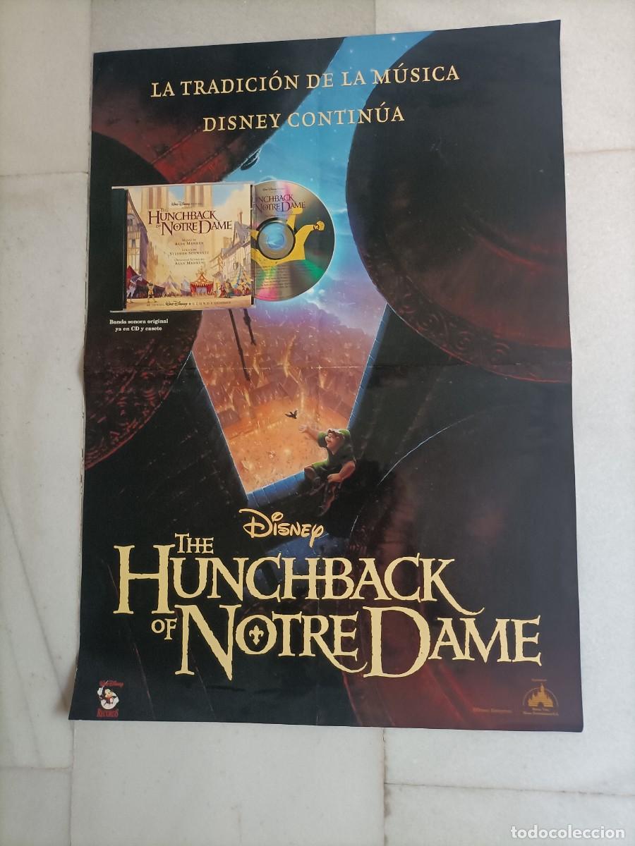 Cine: POSTER ORIGINAL WALT DISNEY. BANDA SONORA DE, EL JOROBADO DE NOTRE DAME. 68X48. &Uacute;NICO A VENTA