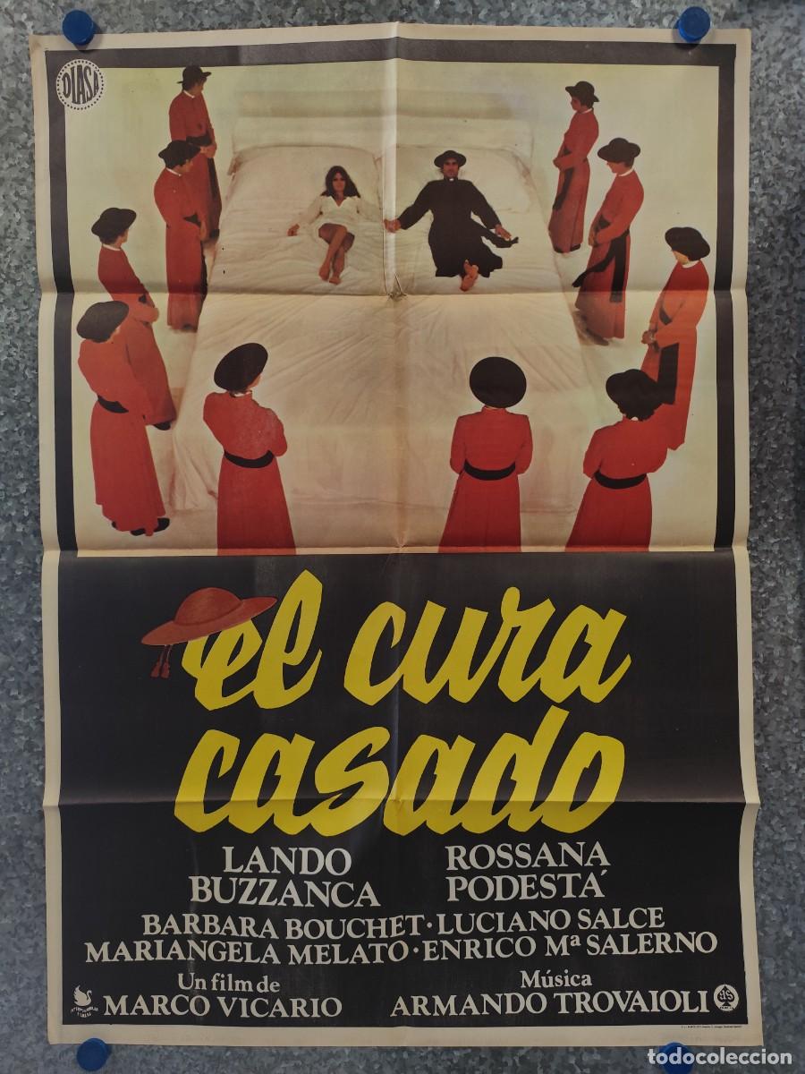 Cine: El cura casado. Rossana Podest&agrave;, Lando Buzzanca, Salvo Randone, Magali N. A&Ntilde;O 1977. POSTER ORIGINAL