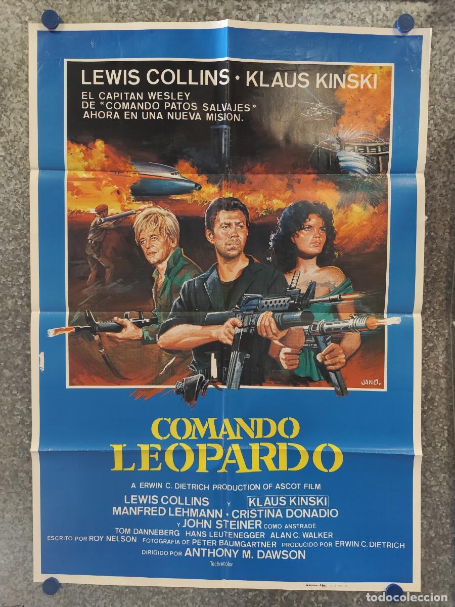 Cine: Comando Leopardo. Lewis Collins, Klaus Kinski, Cristina Donadio, Manfred. A&Ntilde;O 1986. POSTER ORIGINAL