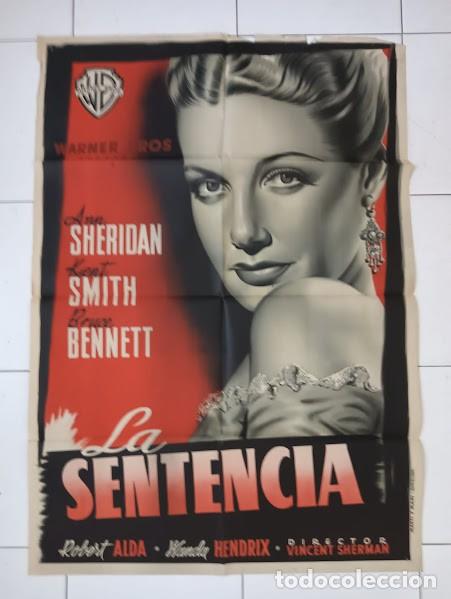 Cine: SMP 2379 LA SENTENCIA ANN SHERIDAN FILM NOIR POSTER ORIGINAL 70X100 ESTRENO LITOGRAFIA